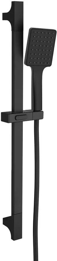 Sapho Sapho, Sprchová súprava hranatá, posuvný držiak 680mm, čierna matná, SC815B
