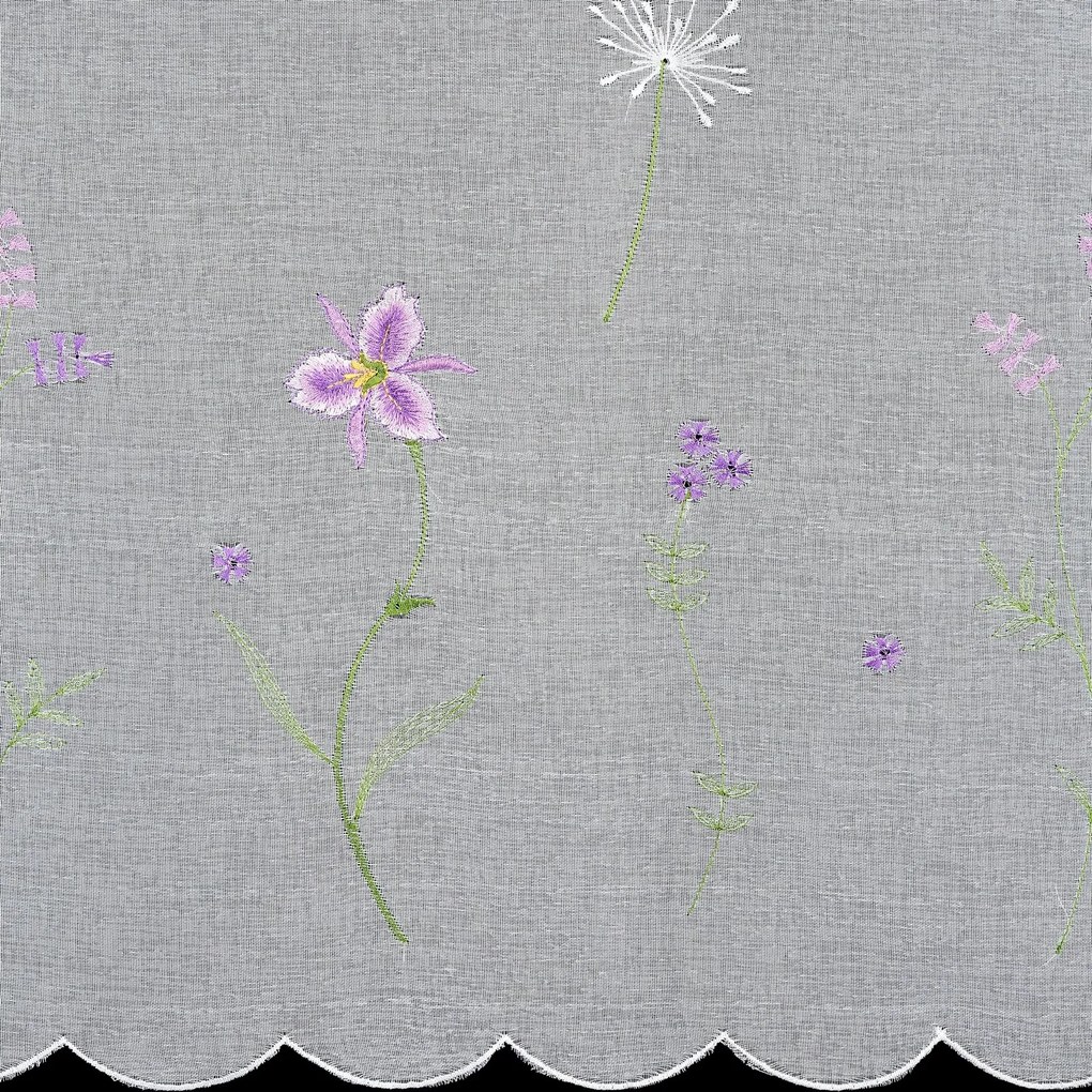 KRÁTKA ZÁCLONA NA PÚTKACH INESA 150X70 CM KVETY