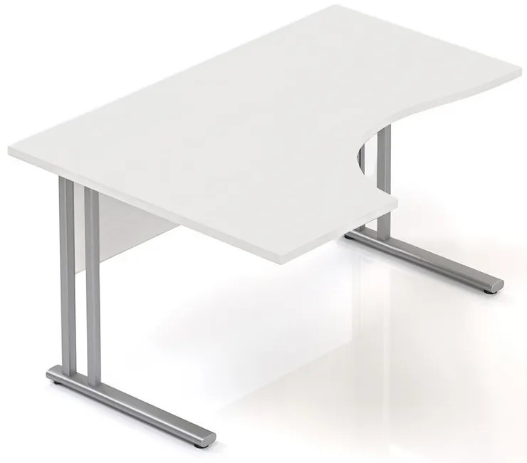 Ergonomický stôl Visio 140 x 100 cm, ľavý, biela