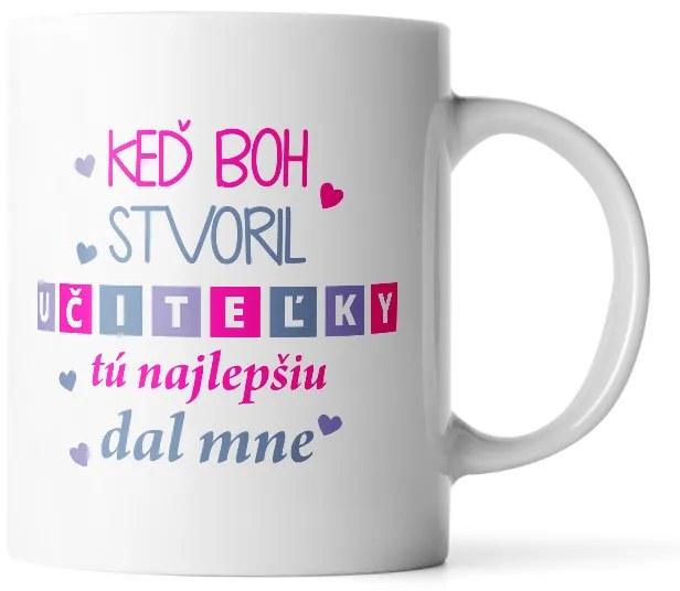 Sablio Hrnek Když Bůh stvořil učitelky - 890 ml - XXL