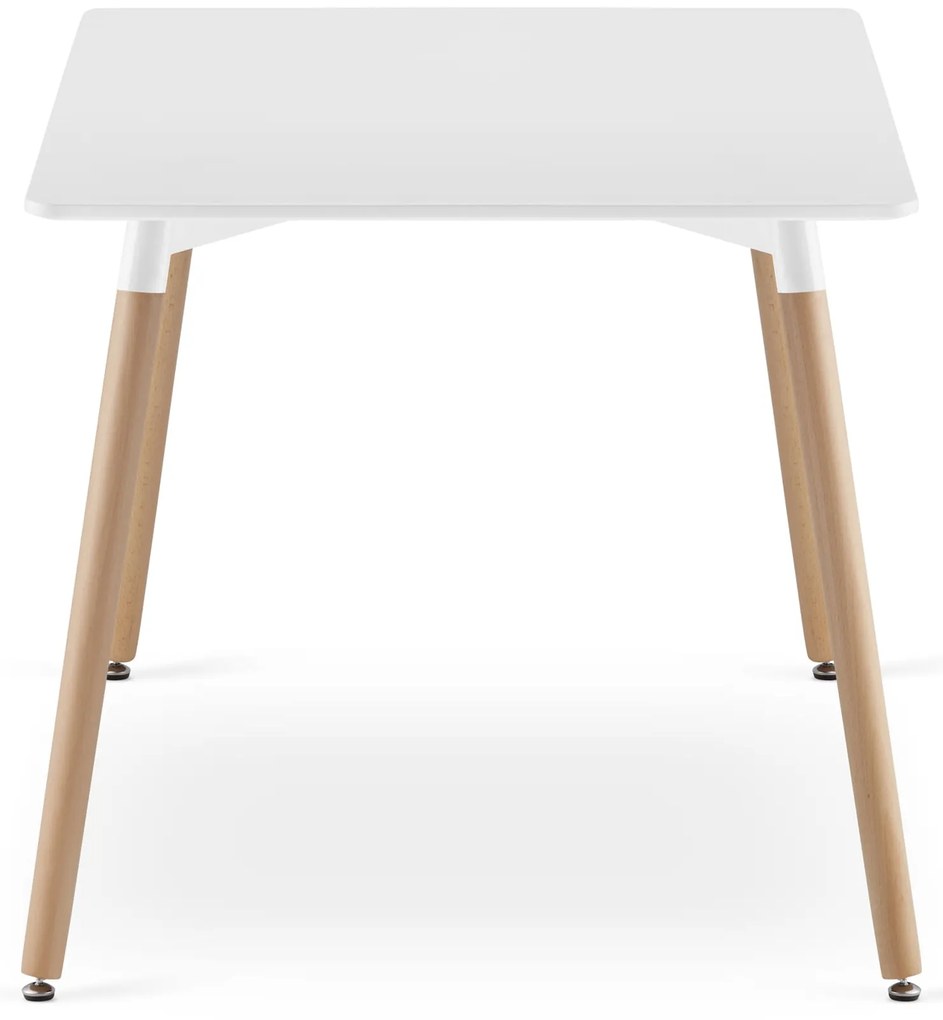 Jedálenský set 1 + 4, stôl ADRIA 120x80cm biely + stoličky BALI MARK čierna