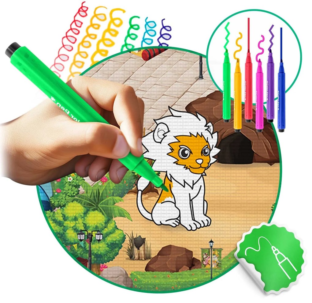 Rolovaná penová podložka na vyfarbovanie 120 x 90 x 0,3 cm Ricokids RK-344