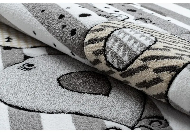 Dywany Łuszczów, Detský kusový koberec Petit C549 Birds grey, 160x220, šedá, detská izba