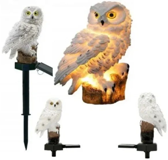 GGV LED solárna záhradná lampa - sovička, 14 cm