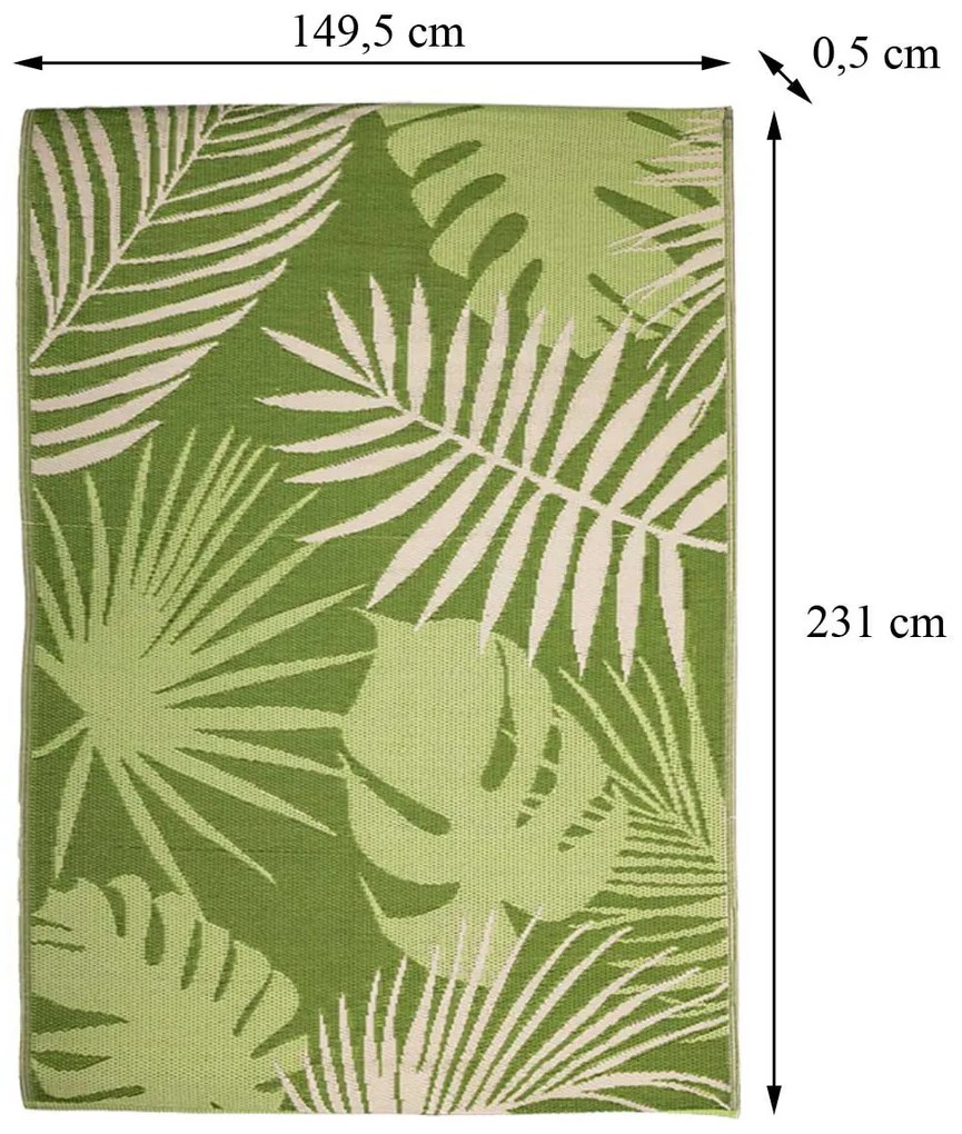 Esschert Design Koberec Jungle, 149x231 cm, viacfarebná