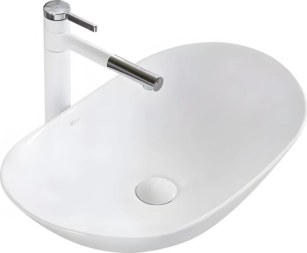 Rea Royal, umývadlo na dosku 62x36 cm, biela, REA-U0441