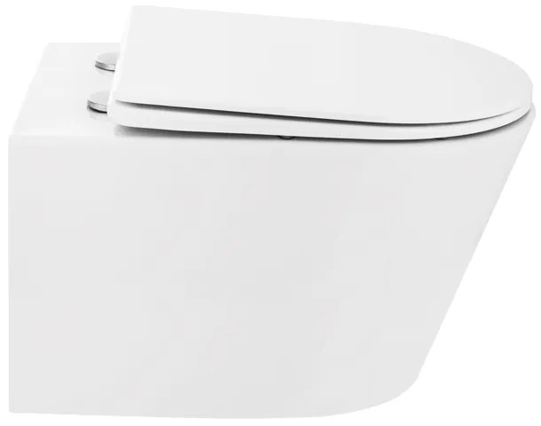 Gamma Mut-301, závesná WC misa Tornado/Rimless 520x365x360 mm + SLIM toaletné sedadlo, biela lesklá, GMA-MUT-301