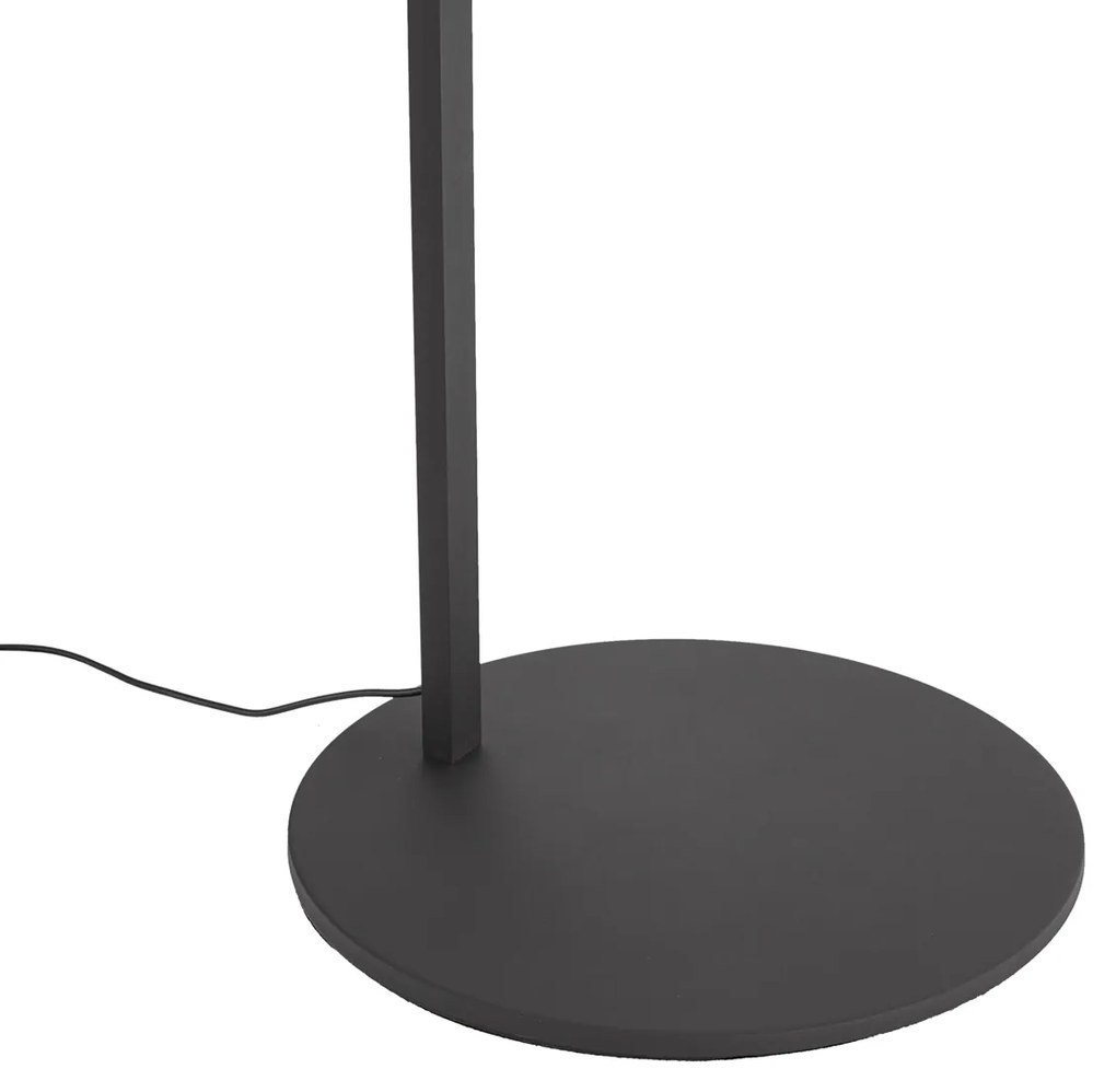 Moderná oblúková lampa čierna vrátane LED s dotykovým stmievačom - Arlow