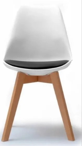 Jedálenská stolička SCANDI čierno-biela - škandinávsky štýl