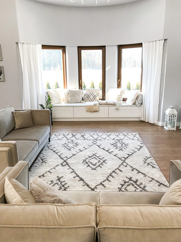 Koberec BERBER FEZ GO535, krémovo -hnedý, strapce, Shaggy