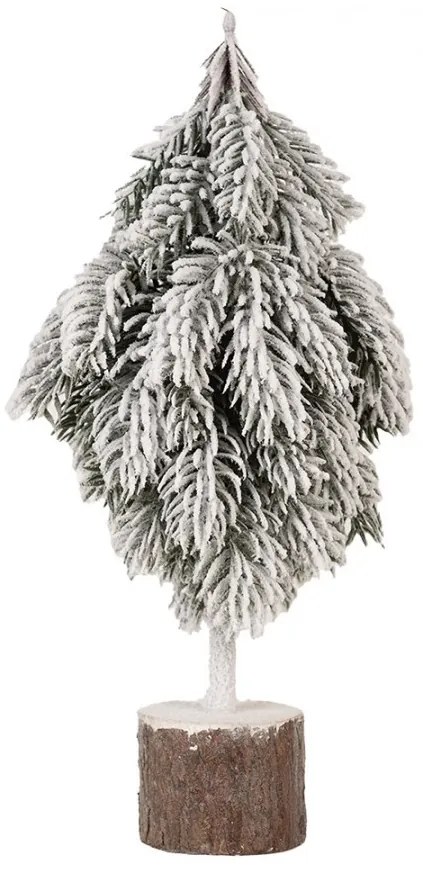 Vianočné dekorácie zasnežený ihličnatý stromček - 15*12*33 cm