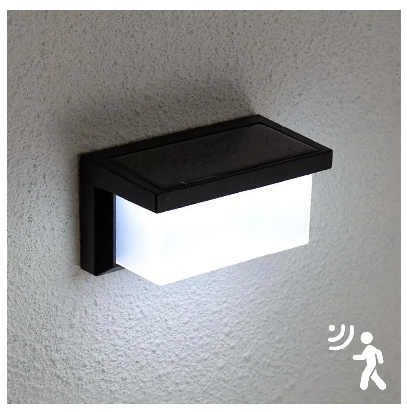 Brilagi - LED Solárne nástenné svietidlo so senzorom BRICK LED/12W/5,5V IP65
