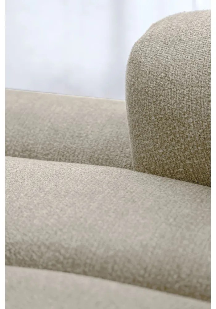 Béžová rohová pohovka (ľavý roh/s leňoškou) Shell – Miuform