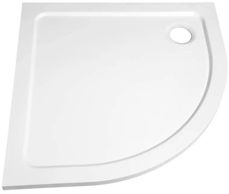 Aqualine Aqualine, TECMI vanička z liateho mramoru, štvrťkruh 80x80x3 cm, R55, PQ558