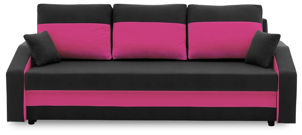 Veľká rozkladacia pohovka HEWLET PLUS color Čierna + žltá