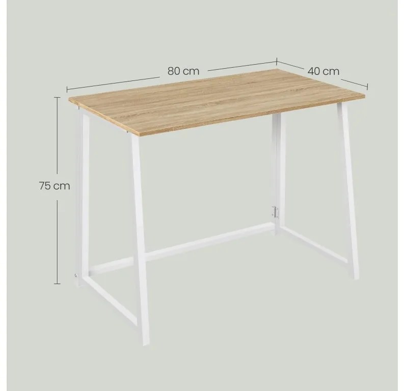 Počítačový stôl MAX - dub sonoma / biele nohy