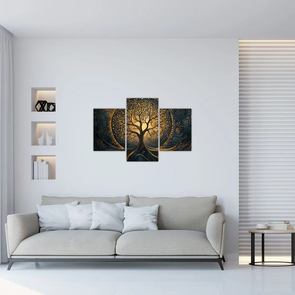 Obraz – Strom so zlatou aurou (90x60 cm)