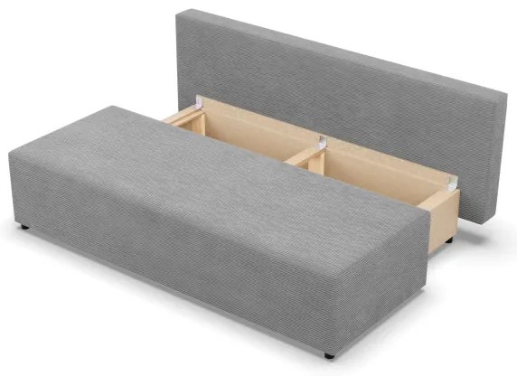 Dvojmiestna pohovka FERMO Poso rozkladacia, svetlosivá