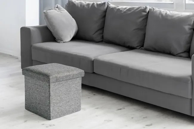 Úložná taburetka DIEGO L sivá