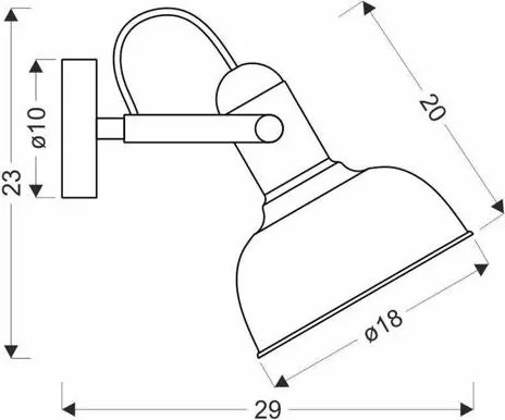 Nástenné bodové svietidlo RENO 1xE27/40W/230V čierna