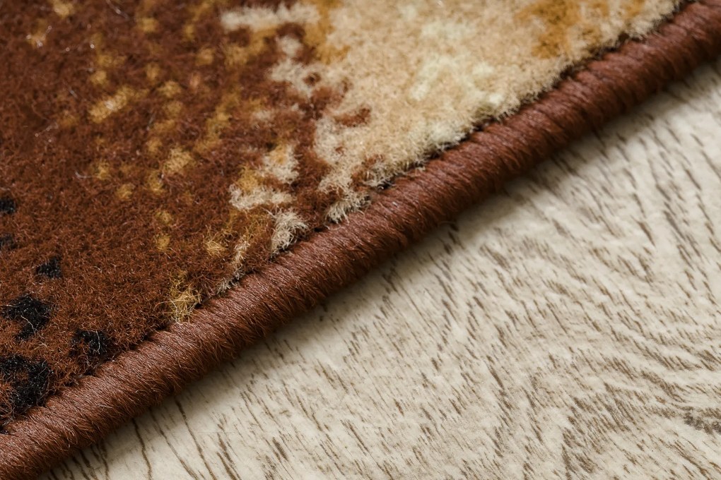 Koberec BCF Morad TRIO Vzor kvetov a lístia, hnedý