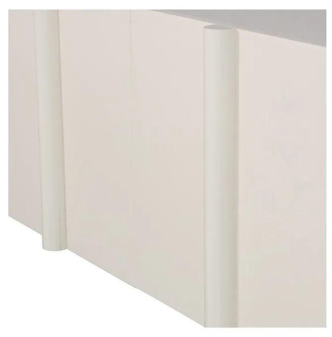 Krémovobiely modulárny TV stolík z borovicového dreva 200x53 cm Basu – WOOOD