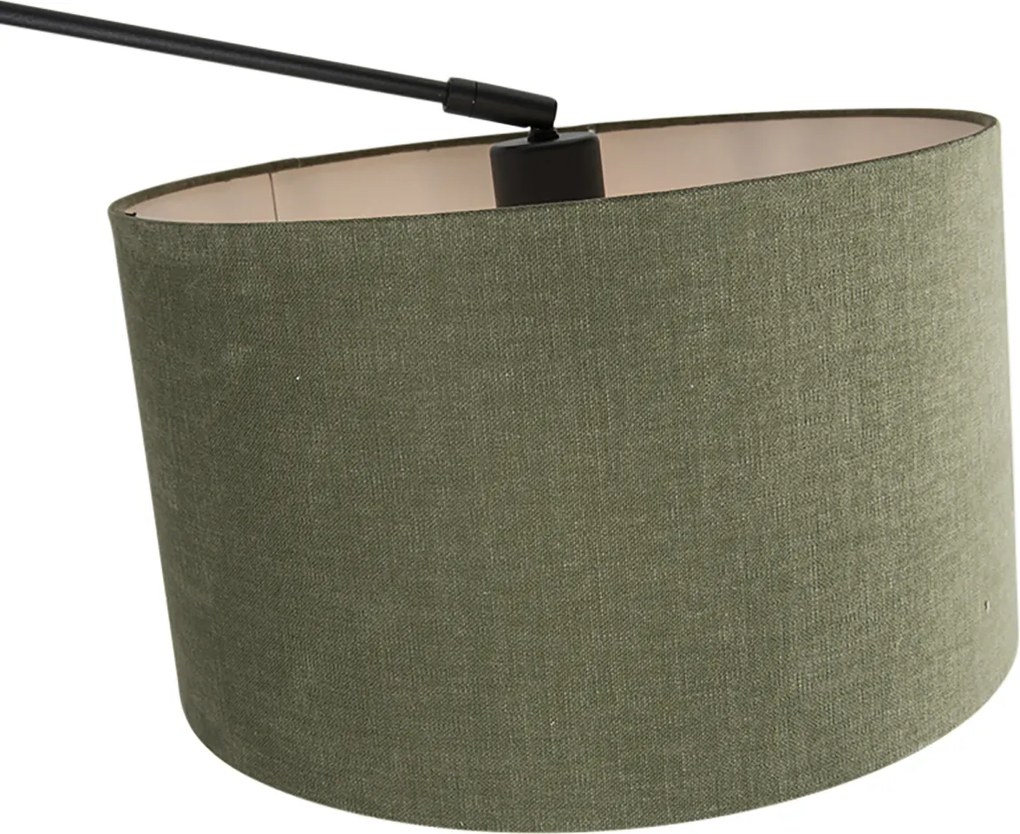 Inteligentné závesné svietidlo čierne s tienidlom 35 cm zelené vrátane 2 Wifi A60 - Blitz