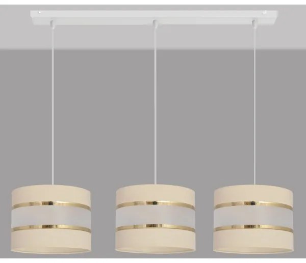 Luster na lanku HELEN 3xE27/15W/230V krémová