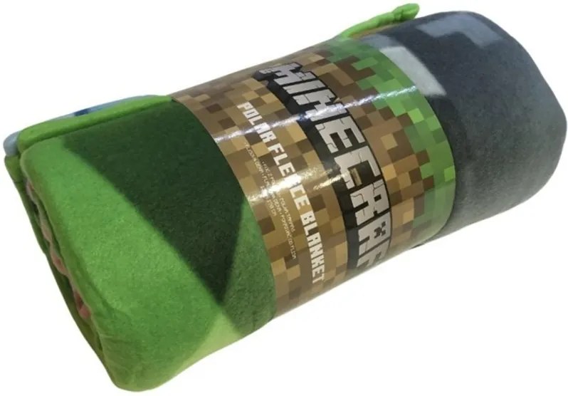 Fleecová deka Minecraft - motív Farma - Polar Fleece - 100 x 150 cm