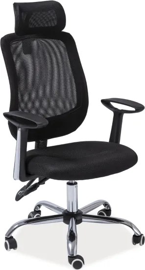 Čierne kancelárske kreslo FLEXISEAT Q-118