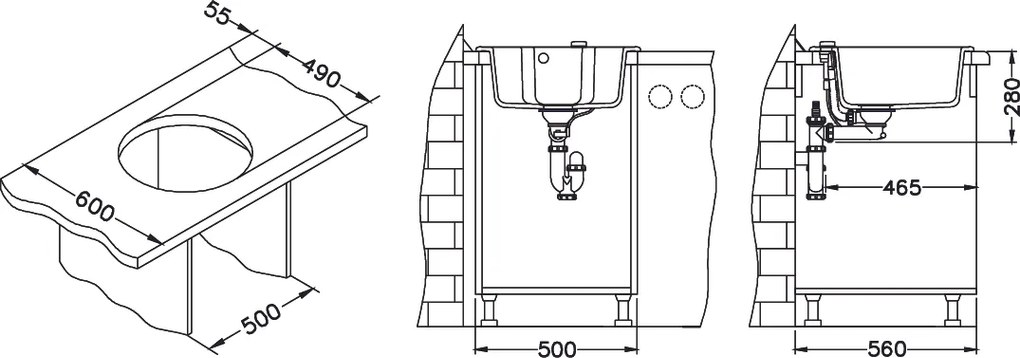 ALVEUS CZ NIAGARA 10/ G 55 béžová ( Ø 51) + pop -up sifon