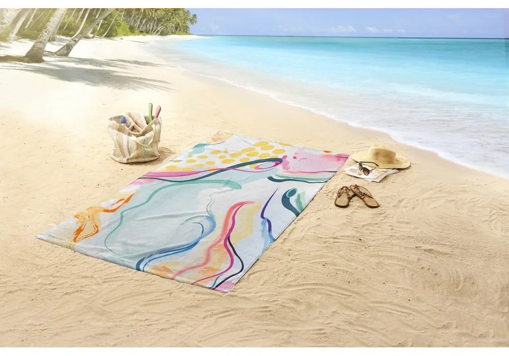 Zamatová plážová osuška 100x180 cm Magic – Good Morning