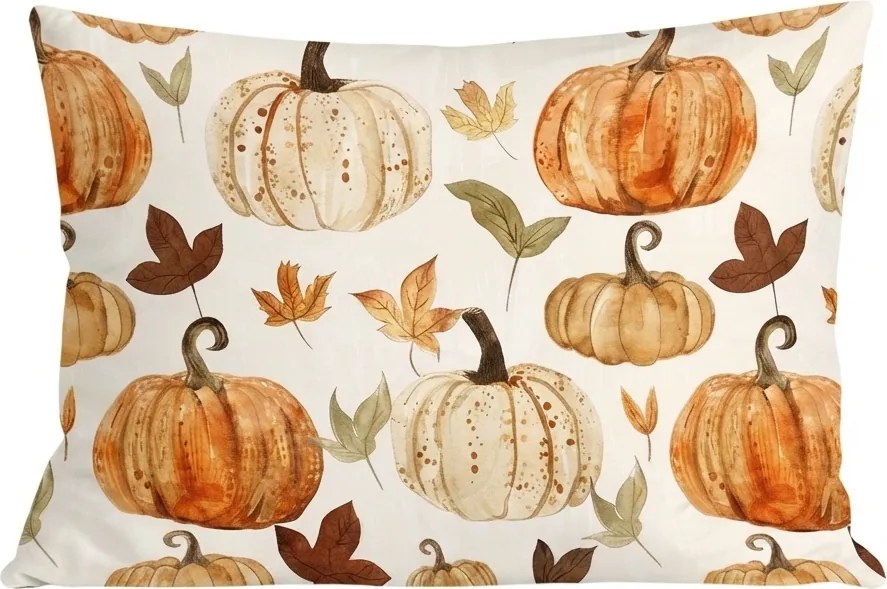 Flanelová obliečka na vankúš PUMPKINS & STRIPES 50x70 cm, farebný