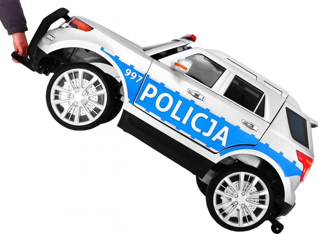 Ramiz Detské policajné SUV na batérie na diaľkové ovládanie + sirény + svetlá + megafón