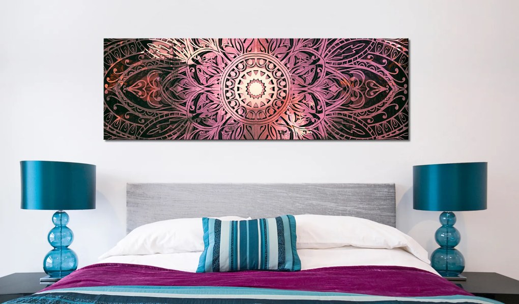 Artgeist Obraz - Ruby Mandala Veľkosť: 150x50, Verzia: Premium Print