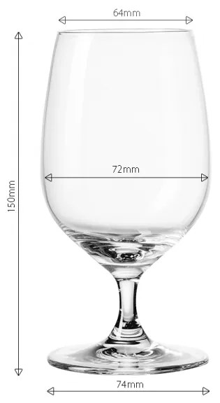 Poháre na stopke 310 ml set 4 ks - Univers Glas Lunasol META Glass - 322122