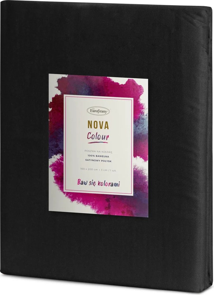 BAVLNENÉ OBLIEČKY NOVA COLOUR 140X200 CM ČIERNE