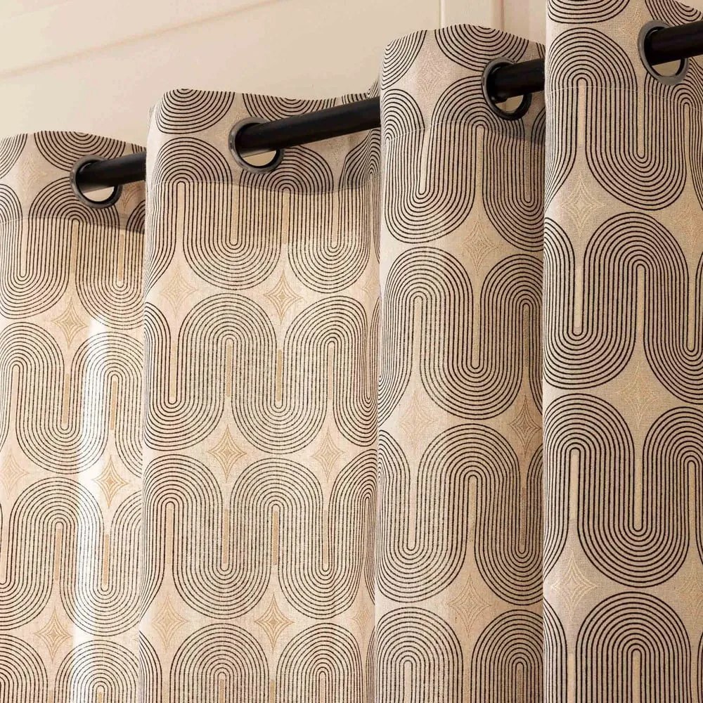 Čierny/béžový záves 140x240 cm Ondine – douceur d'intérieur