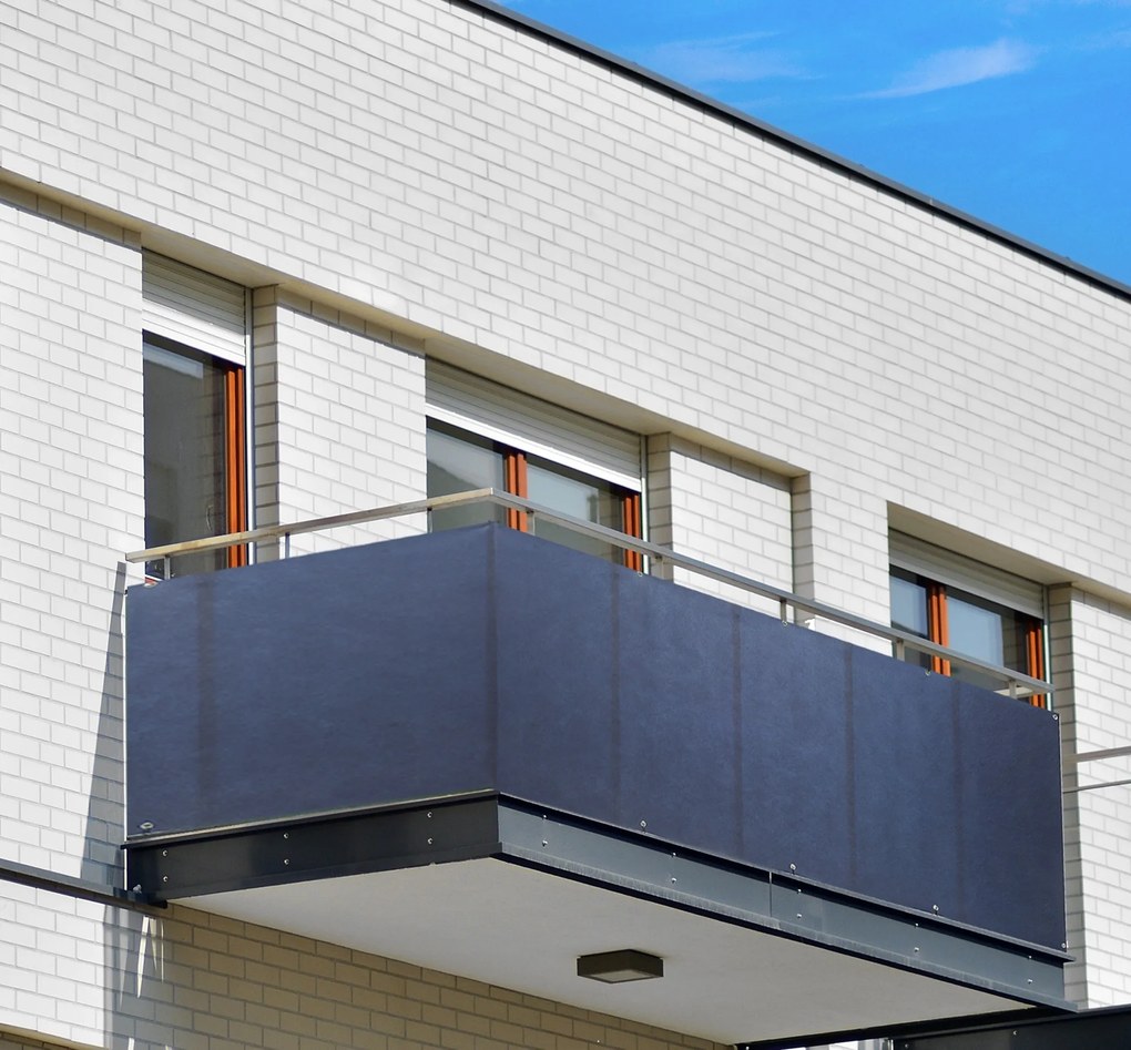 Balkónová zástena grafitovej farby 60x600cm Veľkosť (cm): 100X300 cm