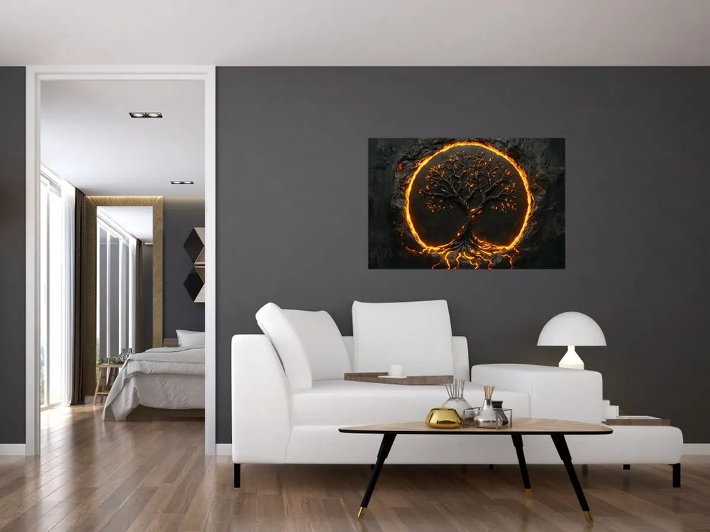 Obraz – Strom života v láve II. (90x60 cm)