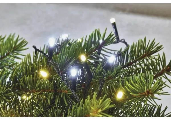 LED vianočný vonkajší reťaz 80xLED/2 funkcie 13m IP44 teplá/studená biela