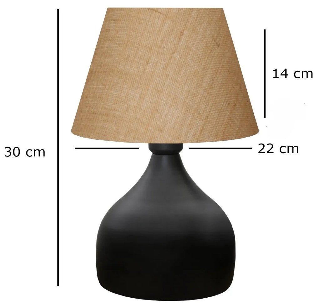 Stolná lampa Dara krémová/čierna