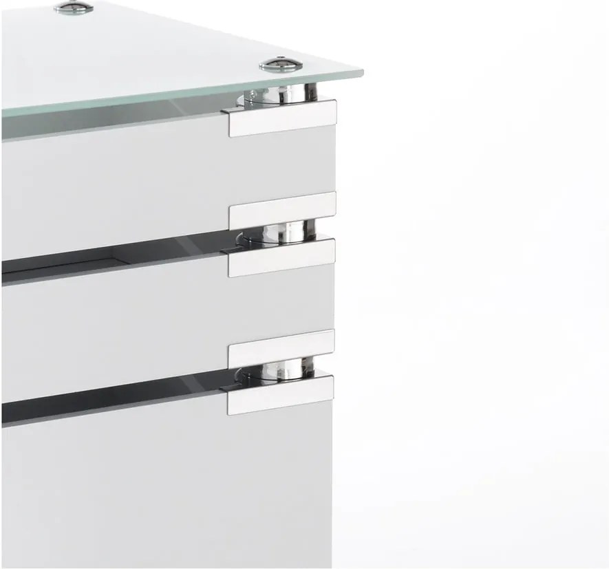 Biely pojazdný vozík s 5 zásuvkami Tomasucci Bobo