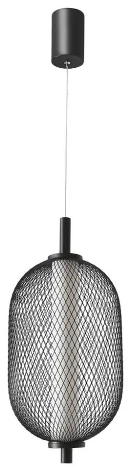 LED závesné svietidlo na lanku PUMA LED/10W/230V pr. 15 cm čierne