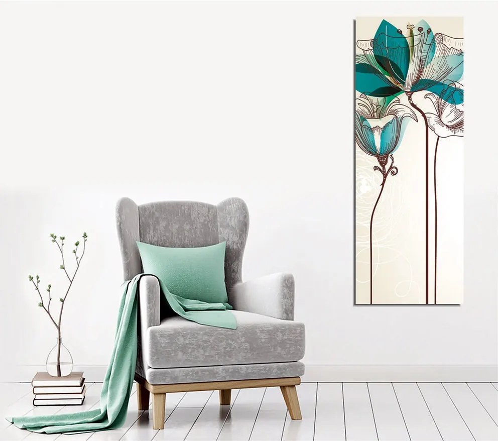 Obraz na plátne Kvetinový sen PC250 30x80 cm