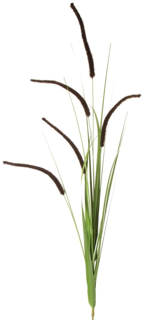 Dekoratívna kvetina 53 cm, s trávou 25 cm hnedá