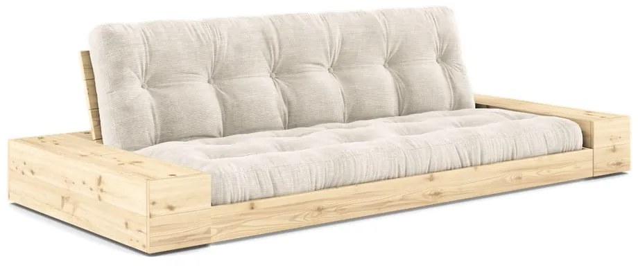 Biela menčestrová rozkladacia pohovka 244 cm Base – Karup Design