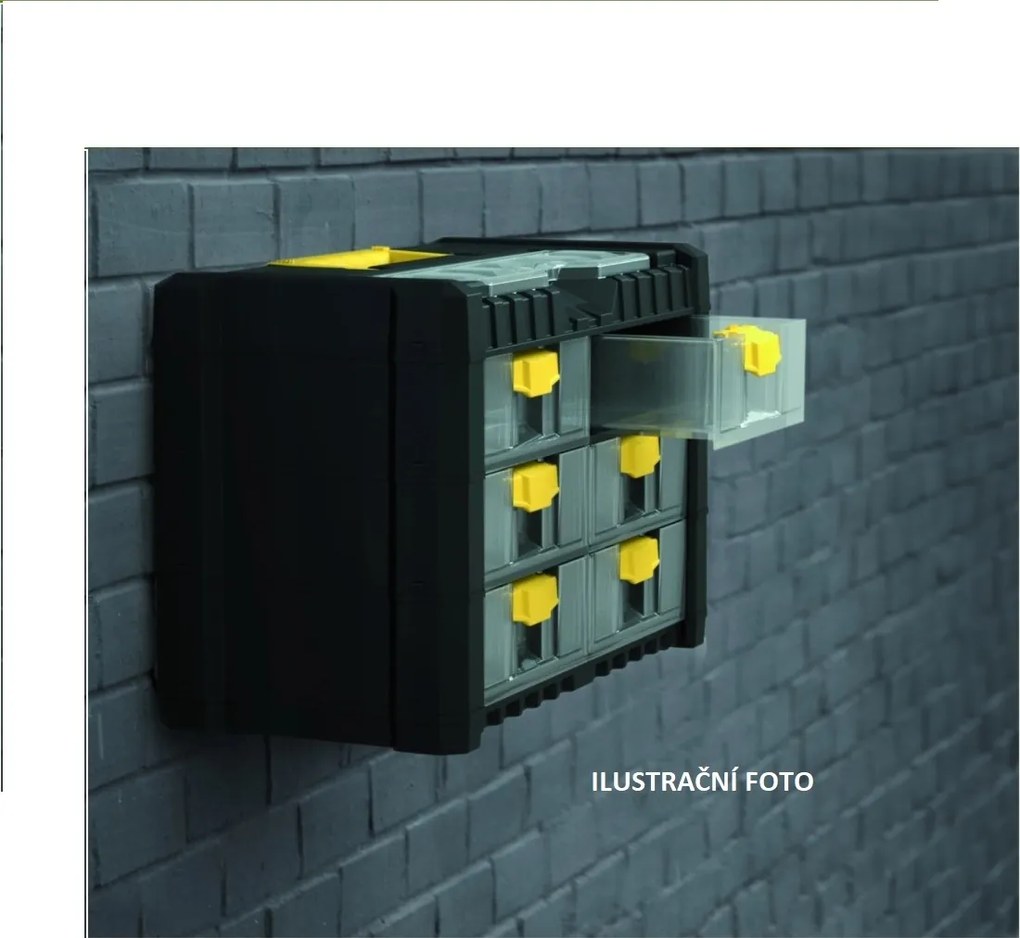 Kistenberg Plastový organizér závesný MULTICASE CARGO 400x200x260 červené úchyty