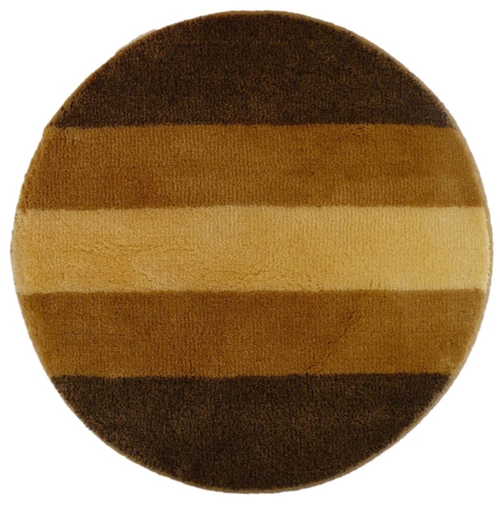 ROUTNER Kúpeľňová predložka BARLETTA Tmavohnedá 10704 - Tmavohnedá / Kruh Ø 90 cm 10704