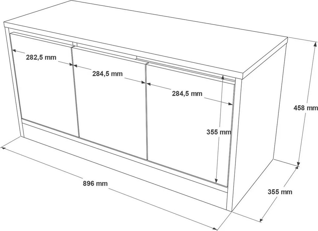 Skrinka na topánky Mira Oak